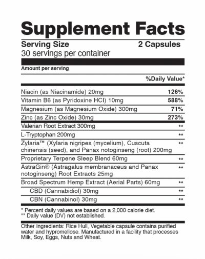 CBD + CBN Night Capsules For Sleep 1:1 Ratio 900mg - Image 3