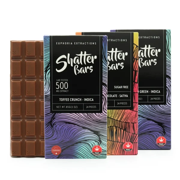 Shatter Bars (Euphoria Extractions) – 500mg THC
